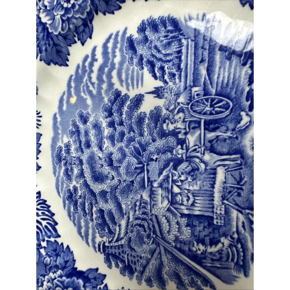 Replacement Woods Ware English Scenery Blue White 10 In Dinner PlateEngland